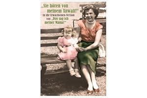 Gutsch Verlag Lustige Retro Postkarte mit Spruch 'Sie hören von meinem Anwalt' - Humorvolle Karte für Freunde & Familie, Vintage Design, Witziges Geschenk & Spaßbotschaft