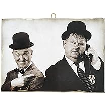 Picture Vintage Style Stan Laurel Oliver Hardy Collectible Print