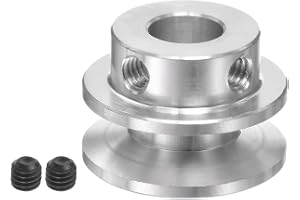 QUARKZMAN V-typ remskiva kilremskiva avböjningsskiva 8 mm hål 22 mm yttre diameter individuellt spår aluminiumlegering för 3–5 mm PU runt bä motoraxel borrmaskin