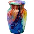 ESPLANADE| Cremation Mini urn Keepsake Memorial | Small urn for Ashes Funeral Burial Container jar Pot | Color-Multi