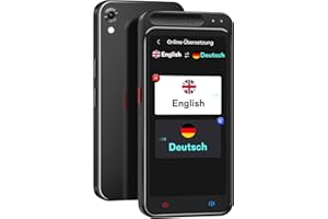 YERFKAN Sprachübersetzer Gerät, 139 Sprachen Übersetzungsgerät, Echtzeit-Übersetzung, WLAN/Hotspot/Offline-Modus, 4.1 Zoll HD-Display, AI übersetzer mit Sprachausgabe, Ideal für Business,Reisen