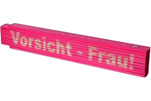 TE-Trend 2 m tumstock rosa meterstav personlig tumstock kvinnor laser gravyr skala ordspråk försiktighets-kvinna!