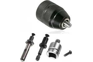 WOMGF Mandrino Trapano Autoserrante 2-13 mm 1/2"-20UNF Adattatore SDS PLUS Mandrino Chiusura Rapida con Adattatore Esagonale,Kit Adattatore per Mandrino di Precisione per il Fissaggio