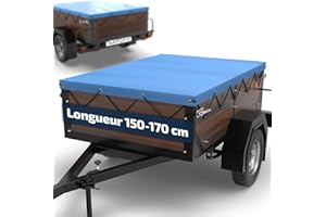 Tarpofix® Bâche Protection Plate 150 x 105 x 7,5 cm avec Corde de bâche - Bâche de remorque renforcée en PVC - Bache pour remorque Divers modèles de remorques de Voitures par ex. pour Erde 153