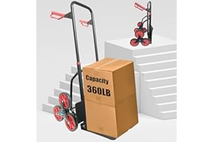 BUBGUIY Sackkarre klappbar mit 2X großen Industrierädern Schwerlast höhenverstellbare Sackkarre mit hochbelastbaren leisen Rädern, 150 kg Tragkraft (inkl. 2 Gummibänder) (Rot 1)