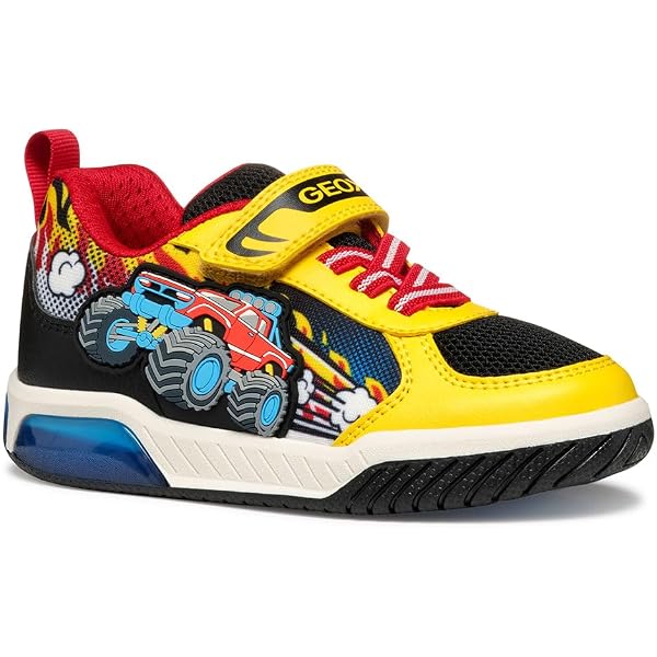 Geox Boys Jr Snake2.1 Sneakers - Breathable Leather Kids Shoes With Hook & Loop Strap - View #6