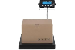 Steinberg Systems Báscula para Paquetería Balanza Digital para Paquetes SBS-PT-300C (300 kg / 50 g, Superficie de pesaje 40 x 40 cm, Pantalla LCD)