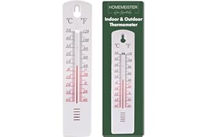 NAVOYS Indoor and Outdoor Thermometer - Measures Celsius and Fahrenheit, Reliable Measurements and Easy to Install, Home, Garden, Greenhouse Thermometer, Lightweight and Easy to Read (1)