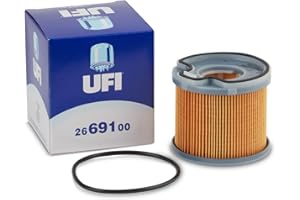 UFI Filters, Filtre Diesel 26.691.00, Filtre à Carburant de Remplacement, Adapté aux Voitures, Applicable sur Différents Modèles tels que Citroën, Fiat, Lancia, Peugeot et Suzuki