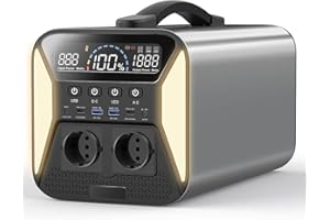 REALKY Tragbare Powerstation 1200Wh LiFePO4 Mobiler Stromspeicher mit Reinen Sinuswelle,Solar Stromgenerator mit 1000W AC-Steckdosen für Campingreisen, Garten, Balkon, Heimwerken und Notstromaggregat