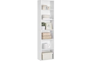 ‎VASAGLE VASAGLE Bücherregal, 6-stöckiges Regal, offenes Aufbewahrungsregal, Standregal, 24 x 40 x 178,5 cm, für Wohnzimmer, Homeoffice, Esszimmer, wolkenweiß LBC167T14