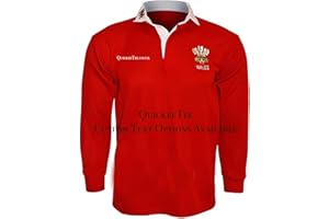 HSF/QuickeeTee Childrens Welsh Wales Cymru Tops 6 Nations World Cup Kids Full Sleeve Rugby Retro Shirts …