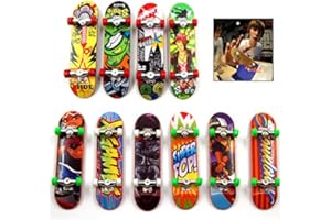 iwobi 10 Stück Fingerskateboard Set, Fingerboard Professionelles Finger Spielzeug Mini Skateboard Kinder Spielen Spielzeug Kindergeburtstag Geschenke für JKinder ab 5 Jahren