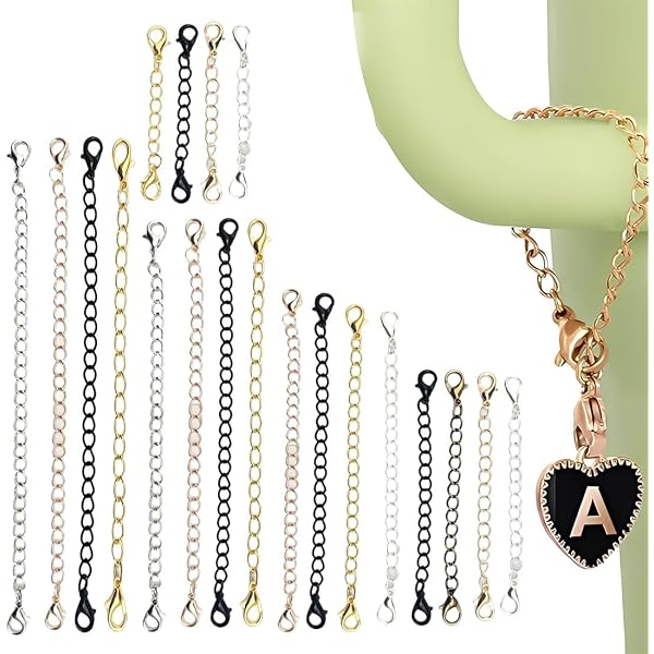 Set di Prolunghe per Collana in Acciaio Inossidabile - 10