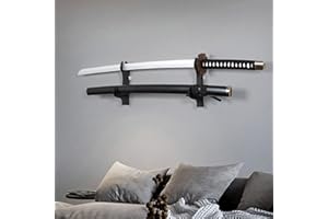 BYTOTU Katana Wall Holder-Katana Sword Wall Mount Display-Sword Display Wall Mount- (Swords Not Included) Katana Holder Wall Mount-Sword Display case