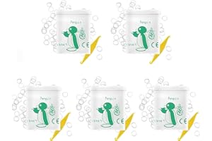 Annhua Orthodontic Elastic Bands 500 Pcs Braces Bands with 5 Pcs Placers, Rubber Dental Elastics for Teeth Gap, Braces, and Crooked Teeth (Penguin 5/16" 4.5OZ)