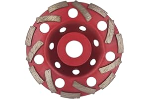 AINIUNIU Disque Poncage Beton, Meule Diamantée 125 mm x 22,23 mm Disque Abrasif Diamanté Extra Speed, Meule Abrasive à 2 Rangées Diamantées, Meule Abrasive pour Poncer Béton, Pierre, Granit