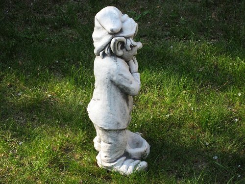 Zwerg Gnom Vogeltr„nke Wichtel 08 FRENKI 45 cm ca.13 kg Frostfest Stein Nr.179 - 2