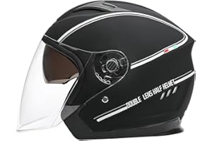 LIONCIANO Casco de Moto Jet Abierto, Casco de Patinete Eléctrico con Visera, Casco Moto de Scooter para Mujer Hombre Adultos