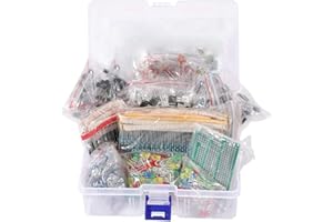 Dedjgoo 1818PCS DIY Electronics Components Kit Assortment Resistors PCB Potentiometer Resistanc