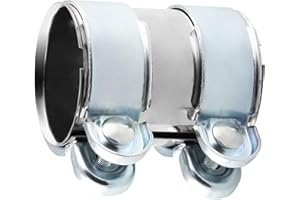 ALI2 55 mm x 95 mm, morsetti di serraggio per tubi di scarico, morsetti di bloccaggio silenziatori di scarico per auto in acciaio inossidabile, raccordo per tubo di scarico (55 mm x 95 mm)