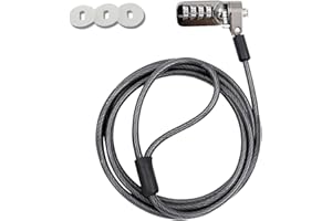 CLNYRWCB Laptop Cable Lock 4 Digital Combination Lock Security Computer Cable Lock for PC, Compatible with Most Notebooks and Other Devices