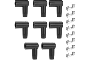 Saihisday Coil Boot Terminal Kit 90 Degree Boots HEI Distributor Spark Plug Ignition Wire 6mm 7mm 8mm 9mm 10mm (Pack of 8), spark plug wire terminals, spark plug ends, 90 degree spark plug boot