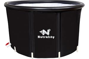 Nutrality Ice Bath & Recovery Tub 900L | Optimal Post-Workout Cold Water Therapy with Included Lid, Adult-Sized Design & Enhanced Stability | 2-3 Persons