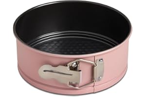 wenco Mini-Springform, 18 cm Durchmesser, ideal für kleine Kuchen, hochwertige Antihaftbeschichtung, aus robustem Stahl, hitzebeständig, in stilvollem Rosa, leicht zu reinigen