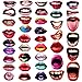 Produktbild Party Foto Requisiten, 40 Stücke DIY Party Lippen Requisiten Dekoration Lustige Fotorequisiten Fotoaccessoires Hochzeit Geburtstag Abschlussfeier Party DIY Kit Spaß Zubehör Decor Party Supplies