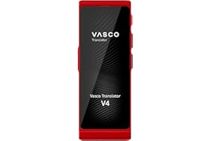 ‎VASCO ELECTRONICS Vasco Translator V4 Sprachübersetzer | Übersetzungsgerät | Übersetzt lebenslang gratis | 108 Sprachen | Spracheingabe und Sprachausgabe | Foto Übersetzer | Farbe: Ruby Red