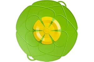 Kochblume - das Original vom Erfinder Armin Harecker L 29 cm Limette | Überkochschutz für Topfgrößen von Ø 14 bis 24 cm | Set mit Microfasertuch!