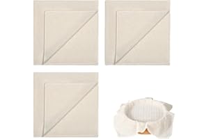 WUSJCOF Lot de 3 pièces Tissu de filtre, Étamine Réutilisable et Lavable, Mousseline Alimentaire Ultra Fine, Cheese Cloth pour Filtrer Jus, Fromage, Thé, Épices, Tamis Cuisine (50 x 50 cm)
