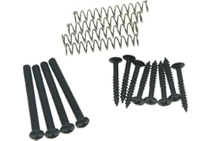 KAISH Metric Thread Humbucker Pickup Height Screws Humbucker Pickup Ring Pickup Surround Frame Mounting Screws Springs for Epiphone SG Import Pickups Black