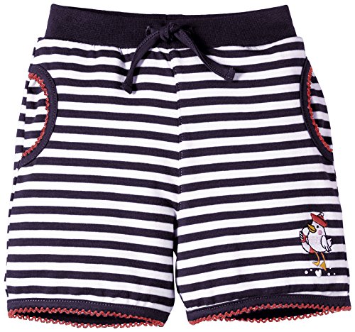 SALT AND PEPPER Baby Girls 0-24m B Shorts beach stripes Striped Shorts, Blue (Navy 460), 6-9 Months (Manufacturer size: 74)