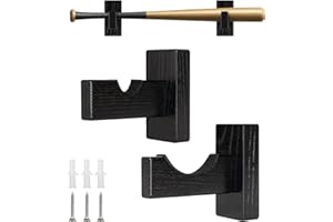 HAI+ Support Mural de Batte de Baseball, Support Mural de vitrine de Batte de Softball, Organisateur Horizontal de Cintre de Batte, Support de Souvenir de Batte, étagère de Stockage de Batte