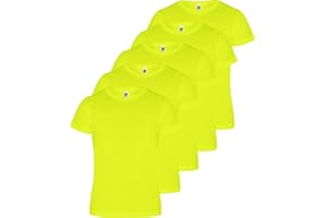 ROLY Camimera Lot de 5 t-Shirts de Sport Respirants pour Le Fitness ou la Course à Pied