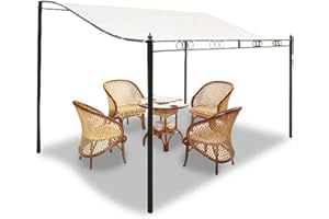 MIMIKA Couverture de Rechange pour Pergola Inclinée 3x2,6m - Toile pour Tonnelle, Toit de Tente Jardin et Fête - 300D Étanche