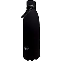 NERTHUS Fih 622 Flasque Double Paroi pour Chaud et Froid en Acier Inoxydable 1500 ML sans Bpa Bouchon Hermétique 18/8 Noir