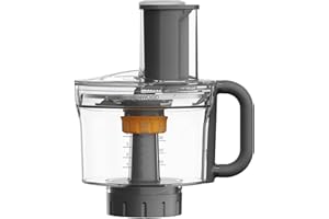 Kenwood MultiPro Food Processor KAH65.000PL, Accessorio Impastatrice, 5 Dischi da Taglio con Disco Regolabile per Affettare, Sistema ExpressDice, Capacità 1.2 L, Borsa Porta Accessori, Argento