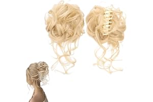 Traziewell Hair Pieces Claw Messy Bun Wavy Curly Hair Chignon Clip in Hairpieces Updo Donut Synthetic Hair Extension for Women, 0215