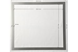Rivanto Edelstahl Adapterrahmen für Kochfelder, Edelstahlrahmen 61 x 54 x 0,1 cm, für Arbeitsplattenausschnitt, Made in Germany
