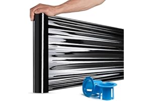 RAGO® - Folia stretch czarna I Rolka folii stretch z dyspenserem 0,85 kg (7,5 x 7,5 x 40 cm) I Folia meblowa I Materiał opakowaniowy I Folia ruchoma I Folia do mebli I Folie opakowaniowe