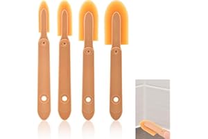 BGCYEGD aplicador silicona,Caulk Spatula Set,Grout Caulking Tip Applicator,Caulking Finishing Tools,for Hand Caulking Tools For Bathroom, Kitchen, Floor, Window, Sink Joint, Brick, & Frame Seals（4pcs）