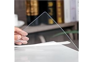 Zhaomi Protezione da Tavolo Trasparente, Protezione per Tovaglia in PVC Trasparente Impermeabile da 0,7mm, Tovaglia in Plastica Trasparente Lavabile, per Mobili A Spessore (85x130cm/33x51in)