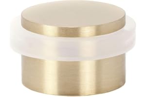 EVI Herrajes I-04010328BLMT samoprzylepny stoper do drzwi z mosiądzu, Ø 28 x 20 mm, wykończenie matowe, biała guma, łatwe mocowanie