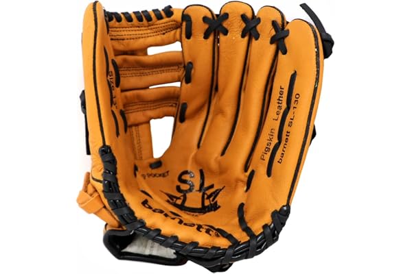 BARNETT SL-130 REG Gant de Baseball Cuir Pigskin Leather, Marron (REG (se Porte à la Main Gauche))