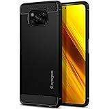 Spigen Cover Rugged Armor Compatibile con Xiaomi Poco X3 NFC - Nero