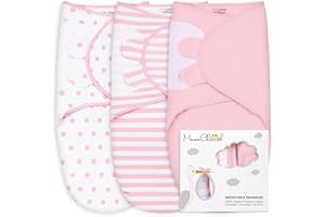 Mama Cheetah Pucksack Baby, Wickeltuch für Säuglinge (3-6 Monate), verstellbares Wickeldecke für Neugeborene, 3er-Pack Pucktuch, 100% Bio-Baumwolle Swaddle Decke