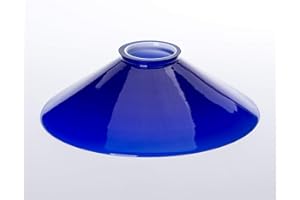 ORION LIGHTSTYLE Vetro di ricambio blu cobalto per attacco E27, apertura 20 cm 25 cm 30 cm paralume di ricambio in vetro, Blu, 200 mm